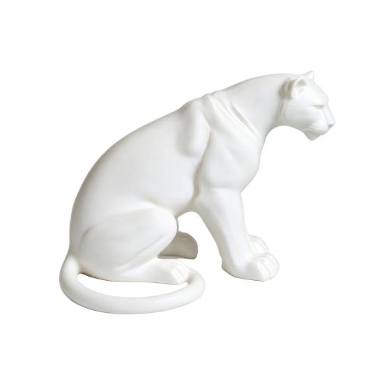 

Panther Figurine 3D Printed Black White Wildlife Figure Collectible Animal Sculpture for Home Office Desk Decor белый