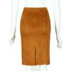 Autumn Winter High Waist Bodycon Vintage Suede Split Thick Stretchy Skirts Women Skirts Suede Solid Color Pencil Skirt