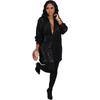 European and American Women's Solid Color Sequin Loose Shirt Dress