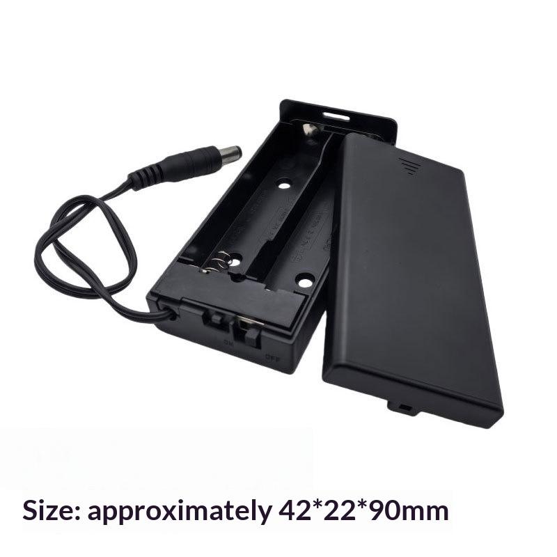 DIY Battery Container With DC 5.5x2.1 Plug, 1/4Pc 2 Section 7.4V 18650x2 Battery Case