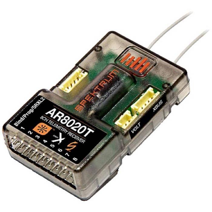 Récepteur 8 Canaux 2,4 GHz - SPEKTRUM - AR8020T - Télémétrie Complète - Baromètre Intégré - Connecteur XBUS