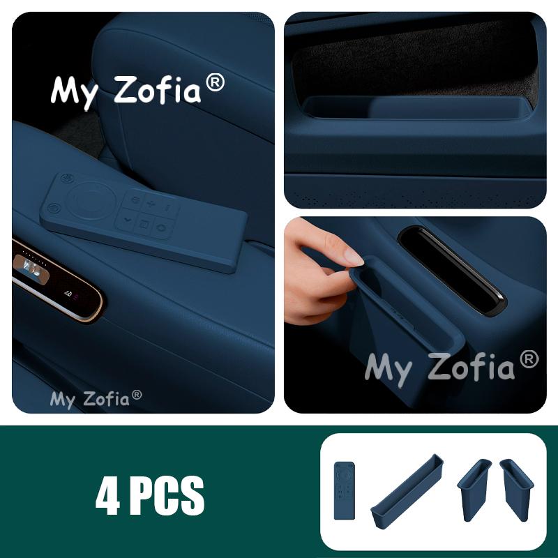 For ZEEKR 9X 2025 2026 Car TV Remote Control Silicone Protective Cover Tray Interior Second-row Rear Storage Box Accessories