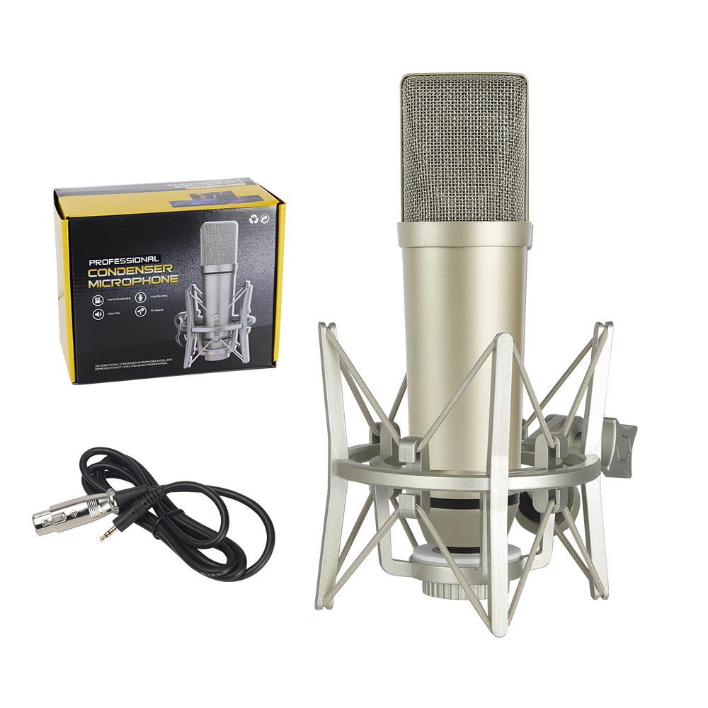 

U87 All-Metal 48V Large Diaphragm Condenser Microphone for Recording, Singing, Streaming, and Conferences