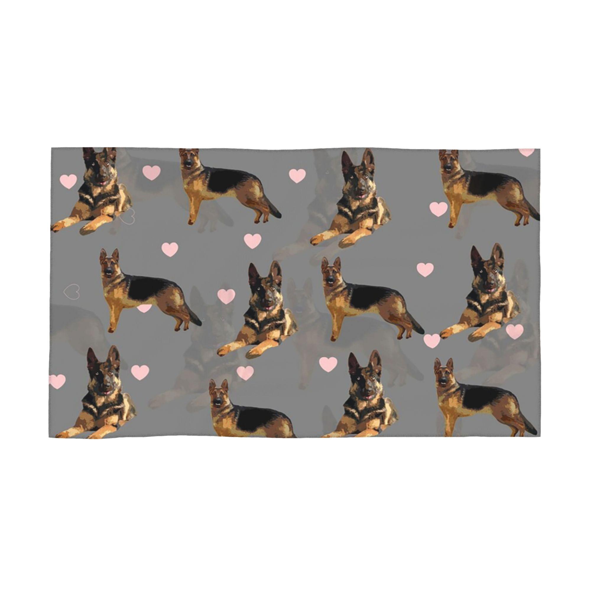 

German Shepard pattern Soft Face Towel Quick Dry Pool Bath Cotton Towels Breathable W40*H60(CM)