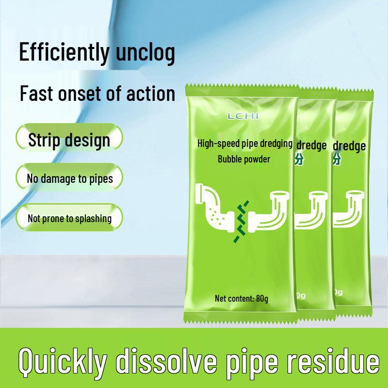 High-Speed Drain Unclogging Powder for Kitchen, Bathroom, and Toilet