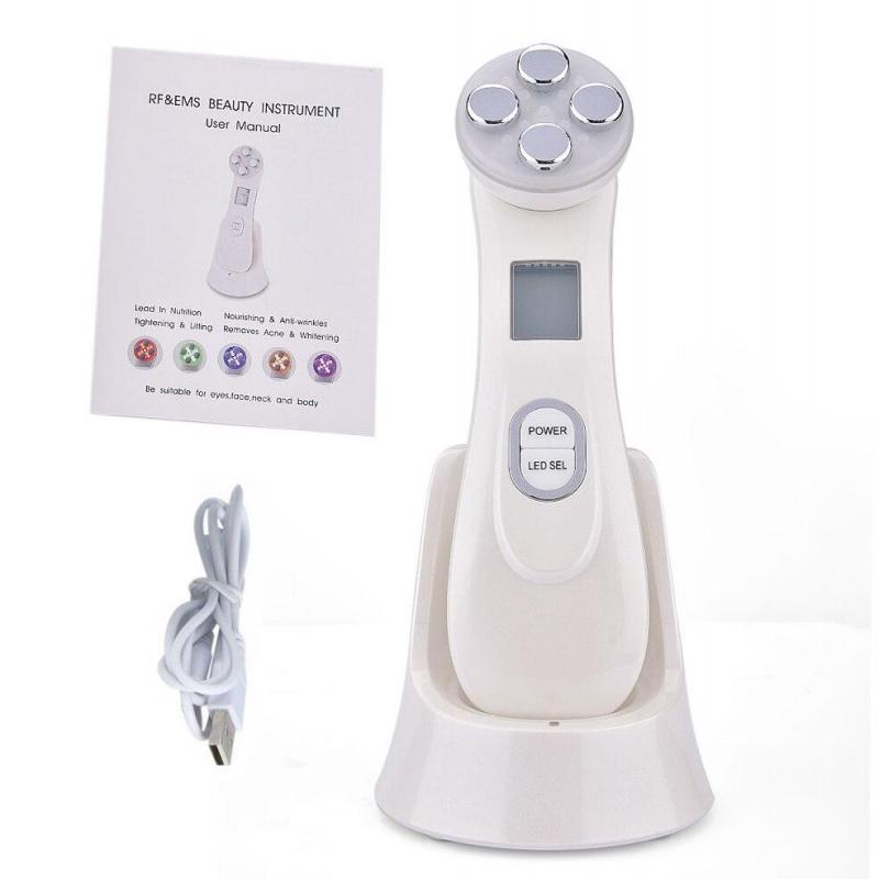 Microcurrents Machine for Face 5 In 1 RF Radio Frequency Led Light Therapy Facial Lifting Massager Skin Tightening Care Beauty4.1477 Purchases