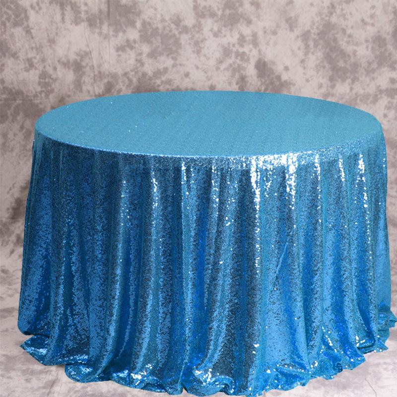 Round Rose Gold Sequin Tablecloth Glitter Table Cloths for Birthday Wedding Bridal Baby Shower Party Decorations