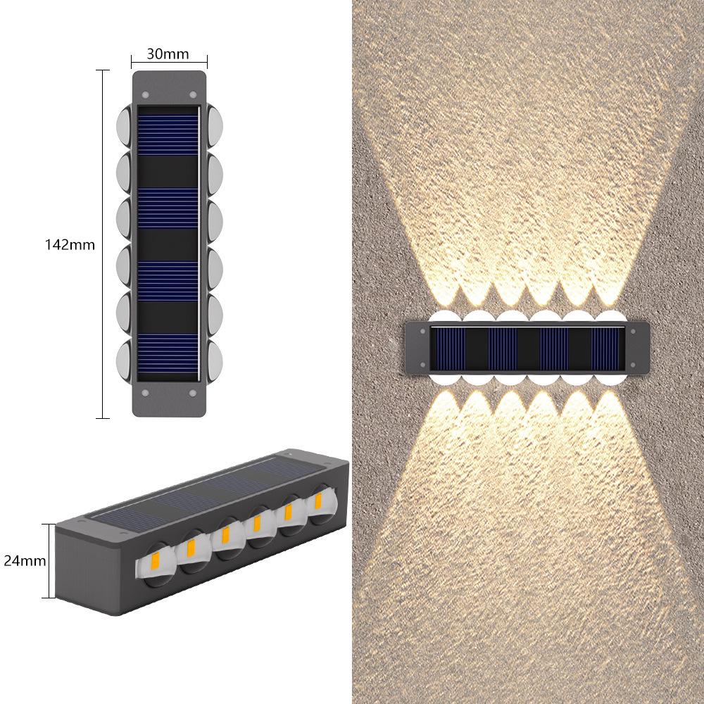 Waterproof Solar Wall Lamp for Outdoor Garden and Balcony Decoration
