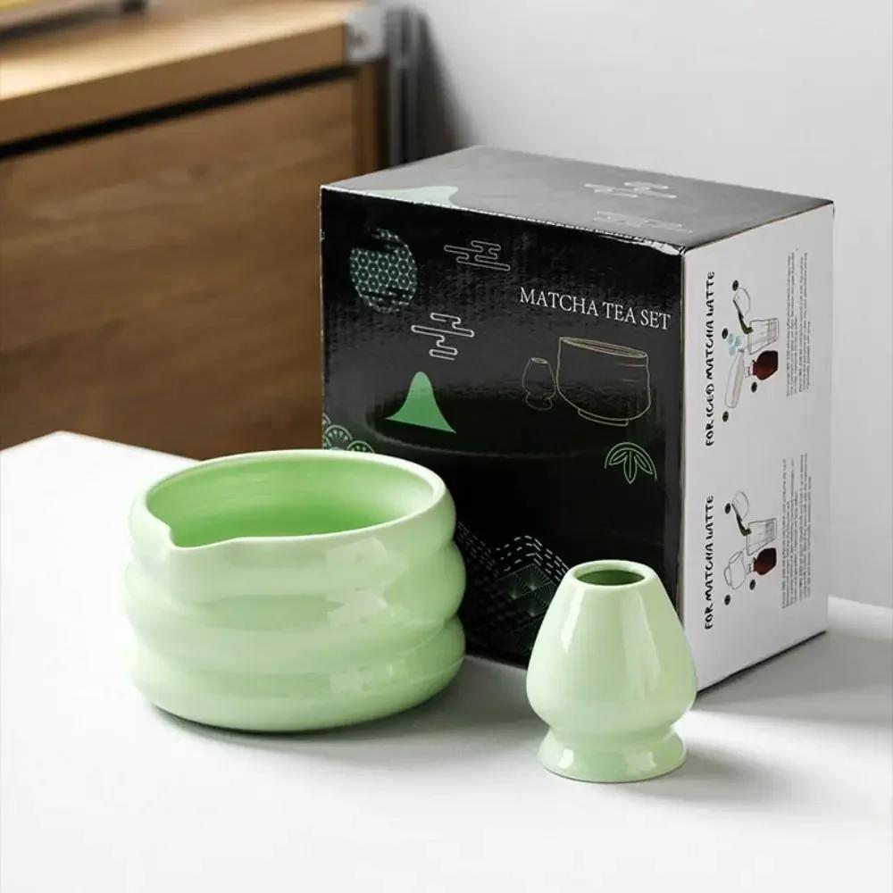 Keramik Matcha Tee Set Glatte Große Kapazität Tee Waschschalen Langlebig Hochtemperaturbeständig Matcha Schale