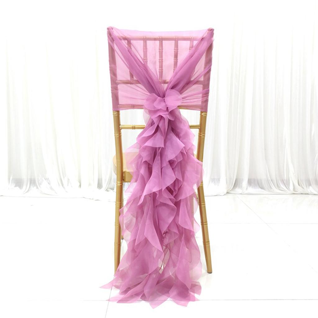 Wedding Chair Tulle 135x100cm Elegant Romantic Tulle Chair Sashes Wedding Decoration
