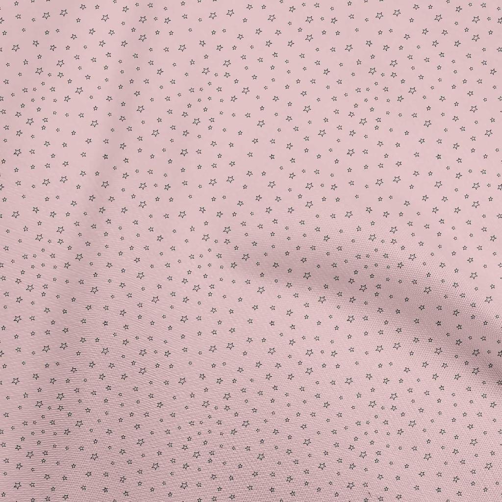 oneOone Cotton Flex Blue Fabric Minimal Stars Dress Material Fabric Print Fabric By The Yard 40 Inch