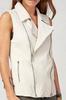 Vest Coat Party Lambskin White Stylish Winter Waistcoat Fancy Women Leather