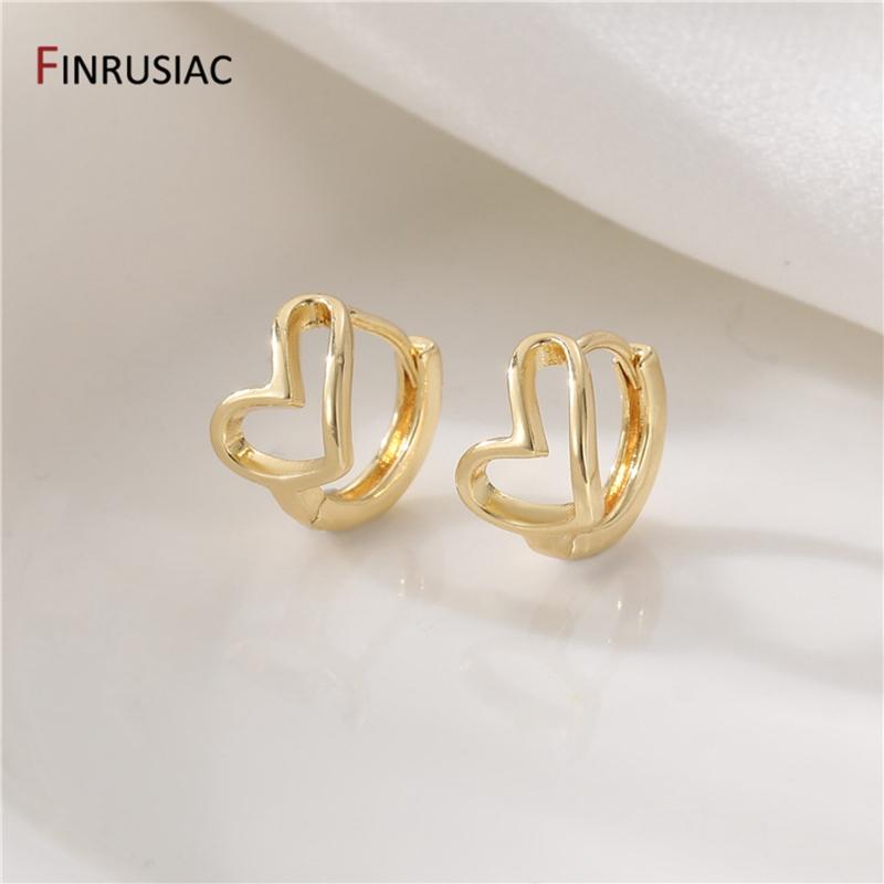 2026 New Simple Brass Gold Plated Hoop Earrings For Women Trendy Round Circle Unisex Earring Party Jewelry