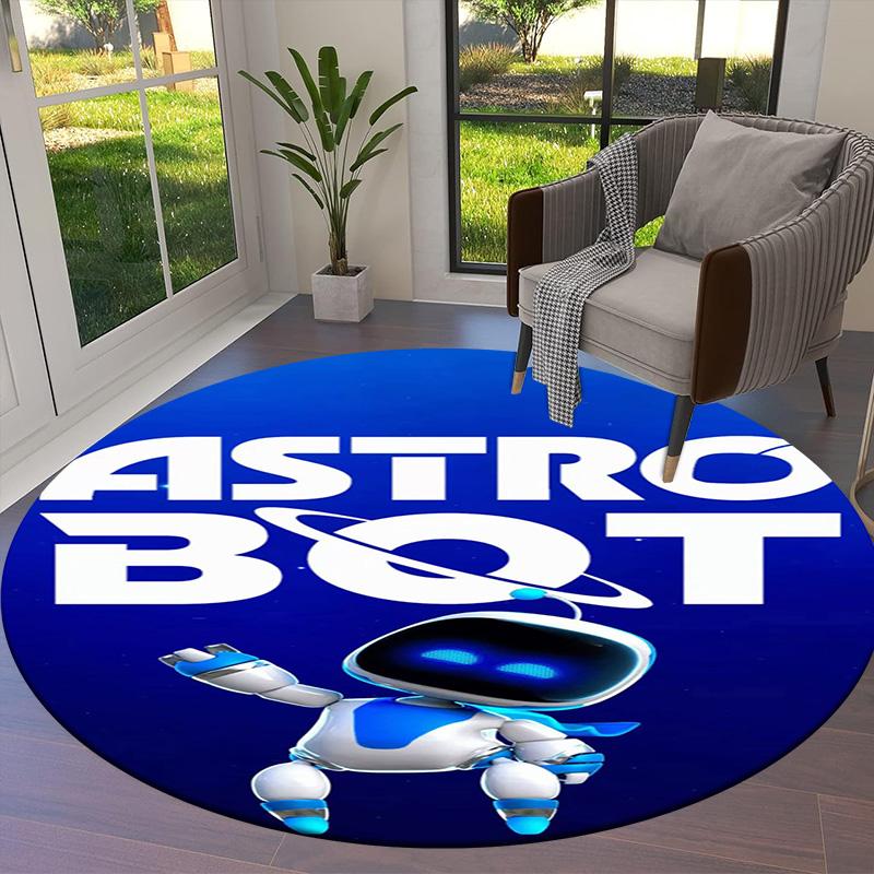 ASTRO BOT Round Area Rug,Carpet Rug for Living Room Bedroom Sofa Playroom Decor,Non-slip Floor Mat