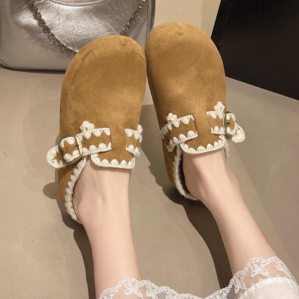 2025 Autumn and Winter New Popular Muffin Thick-soled Bag Head Birken Single Shoes Women Wear Fashion with Skirt Single Shoes Women