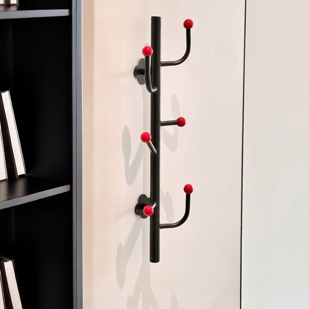 4/6 Hooks Cap Holder Saving Space Wall Hooks Durable Wall Mounted Coat Rack  Bedroom