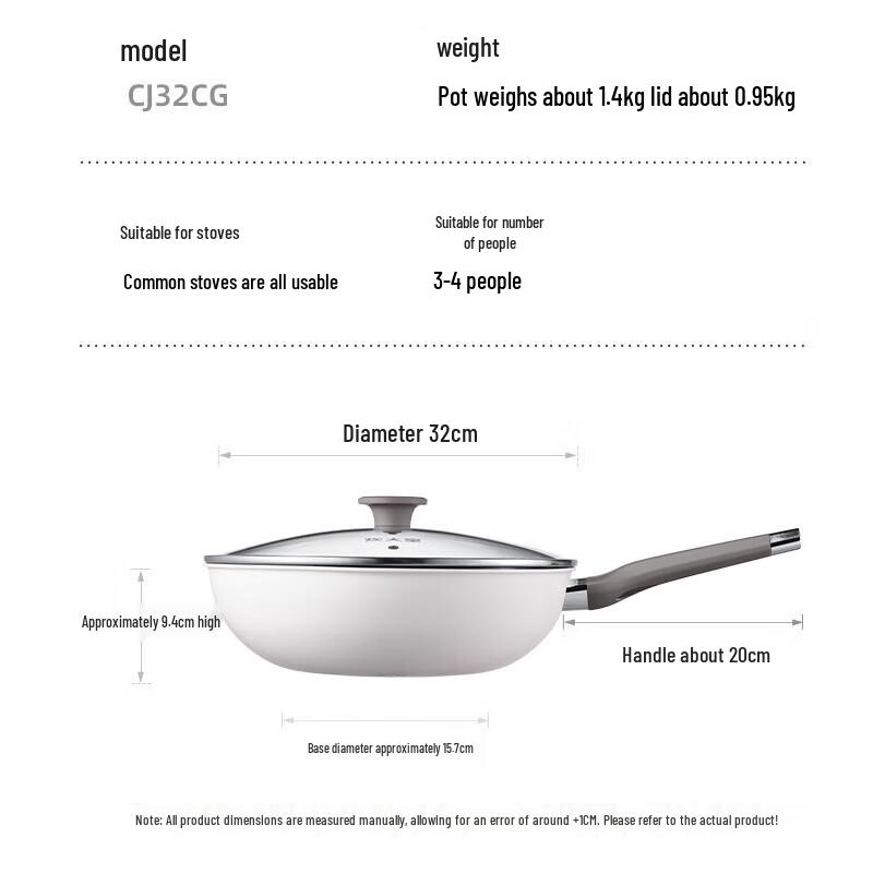 Cooker King 32cm Ceramic Non-Stick Frying Wok