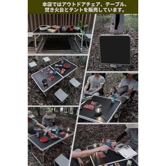 DesertFox Camping Table Outdoor Folding 120cm 3-level Height Adjustable Single Set Picnic Leisure Compact Storage Easy Assembly 006 (silver 120cm1)