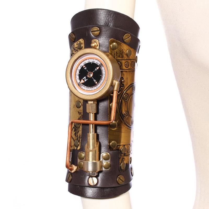 Temu Vintage Style Steampunk Bracelet Female Halloween Bracer Festival Party Arm Ring Costume Bracelet