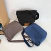 Simple large-capacity bag New canvas bag Female college student couple one-shoulder messenger bag