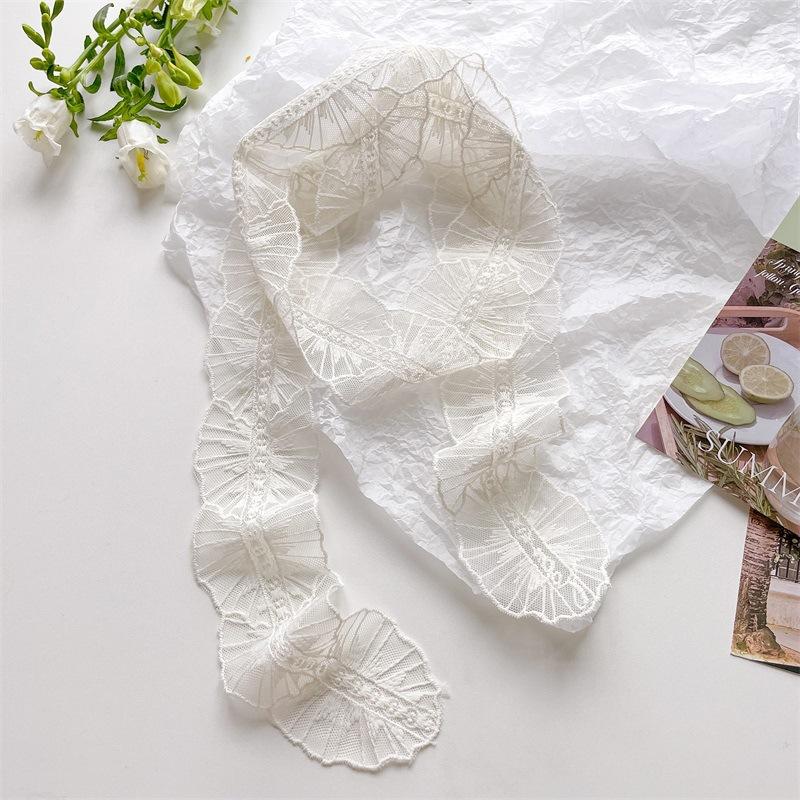Korean Version Ins Pure Desire Lace Long Scarf Women's Spring Summer Hot Girl Layering French Accessories Hair Tie Headband
