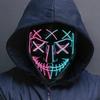 Wireless Scary Glowing Mask LED Halloween Horror Neon Light Carnival Party Mask Glow In The Dark Cosplay Costume Supply