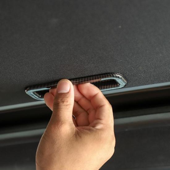 1pcs Carbon Fiber Roof Skylight Handle Cover Trim For Dodge Challenger 2012-2019