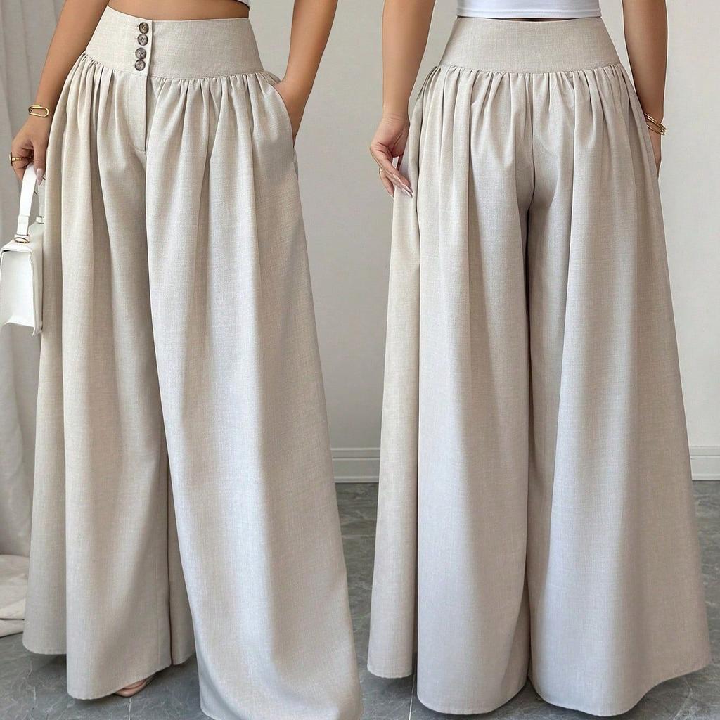 Women'S High-Waisted Wide-Leg Pants with a Loose And Flowing Silhouette, Perfect for Casual Attire And Easy to Match with Various Outfits