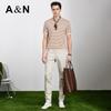 Men's Mulberry Silk & Lyocell Striped T-Shirt