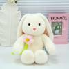 Hugging Flower Rabbit Rabbit Plush Toy Cute Long-eared Rabbit Doll Soothing Cloth Doll Hugging Sleeping Rabbit