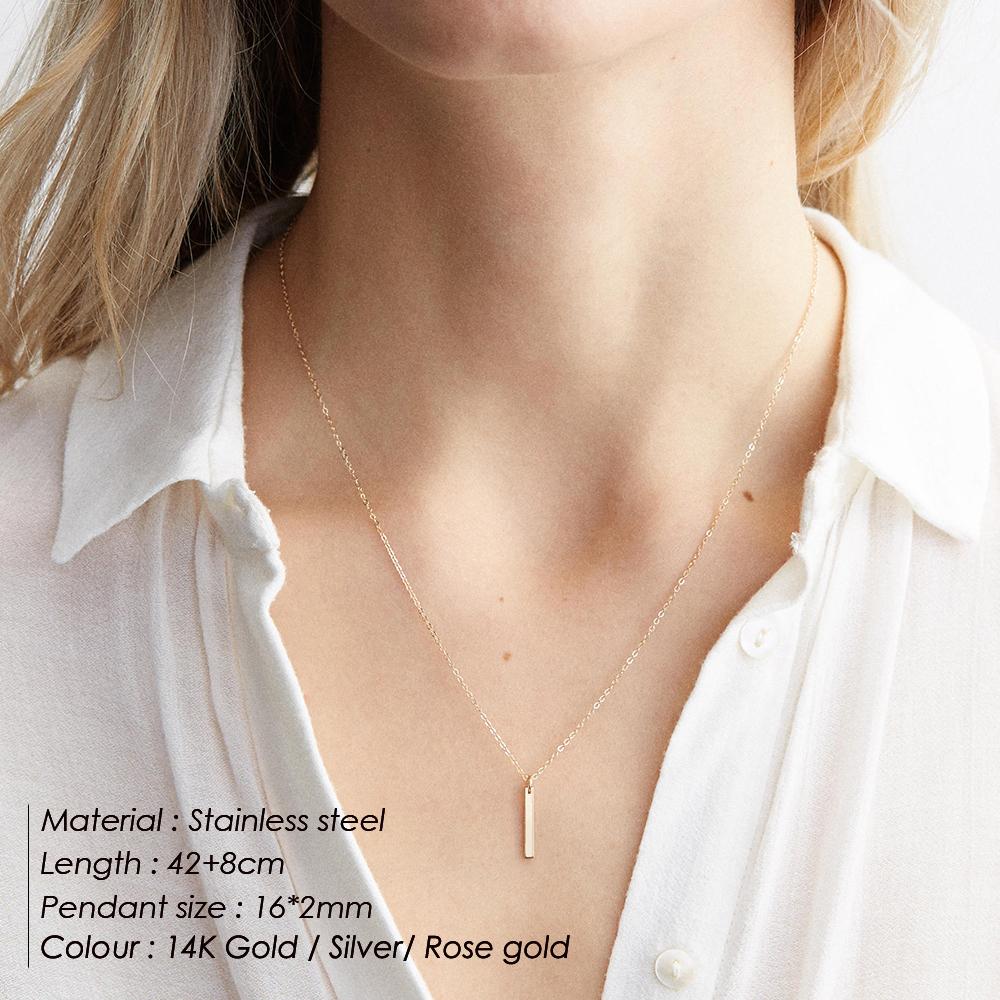 EManco Necklace Factory Price Flowing Geometric Vertical Pendant Necklace New Creative Jewelry Fashion Necklace