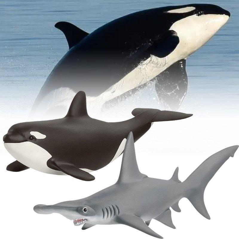 Realistic Sea Life Pvc Model Collection Including Whales Dolphins Sharks And Sea Lions
