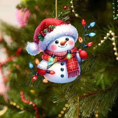 Fashion Polar Bear Pendant Christmas Tree Ornament DIY Happy New Year Xmas Hanging Tags Handmade Merry Christmas Present