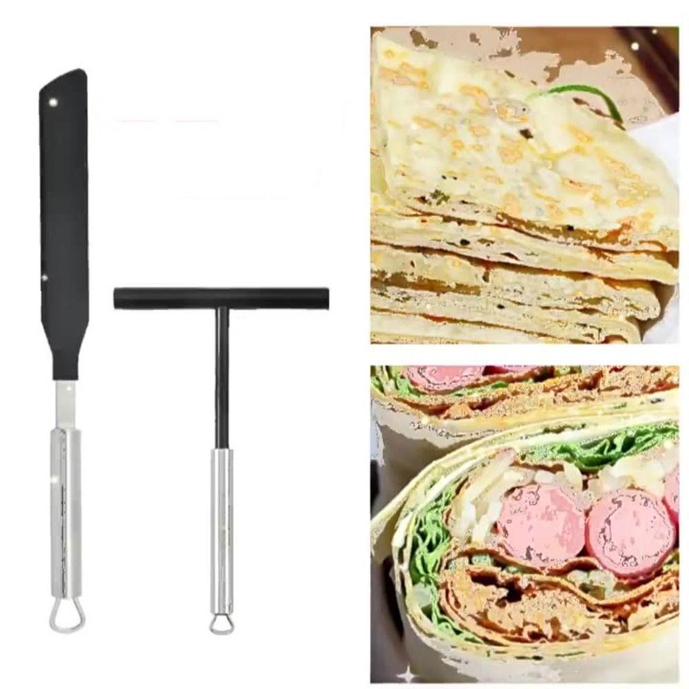 T Shape French Crepe Spreader Non Stick Pancake Scraper New Batter Spatula  Baking Tool