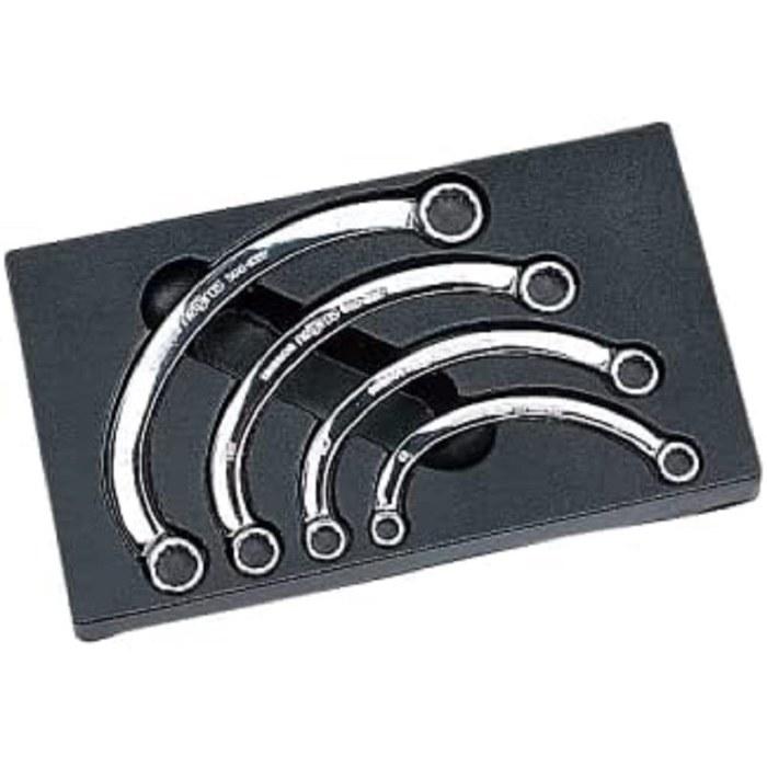 [Kyoto Machine Tool] Nepros Half Moon Wrench Set NTMH204 Silver