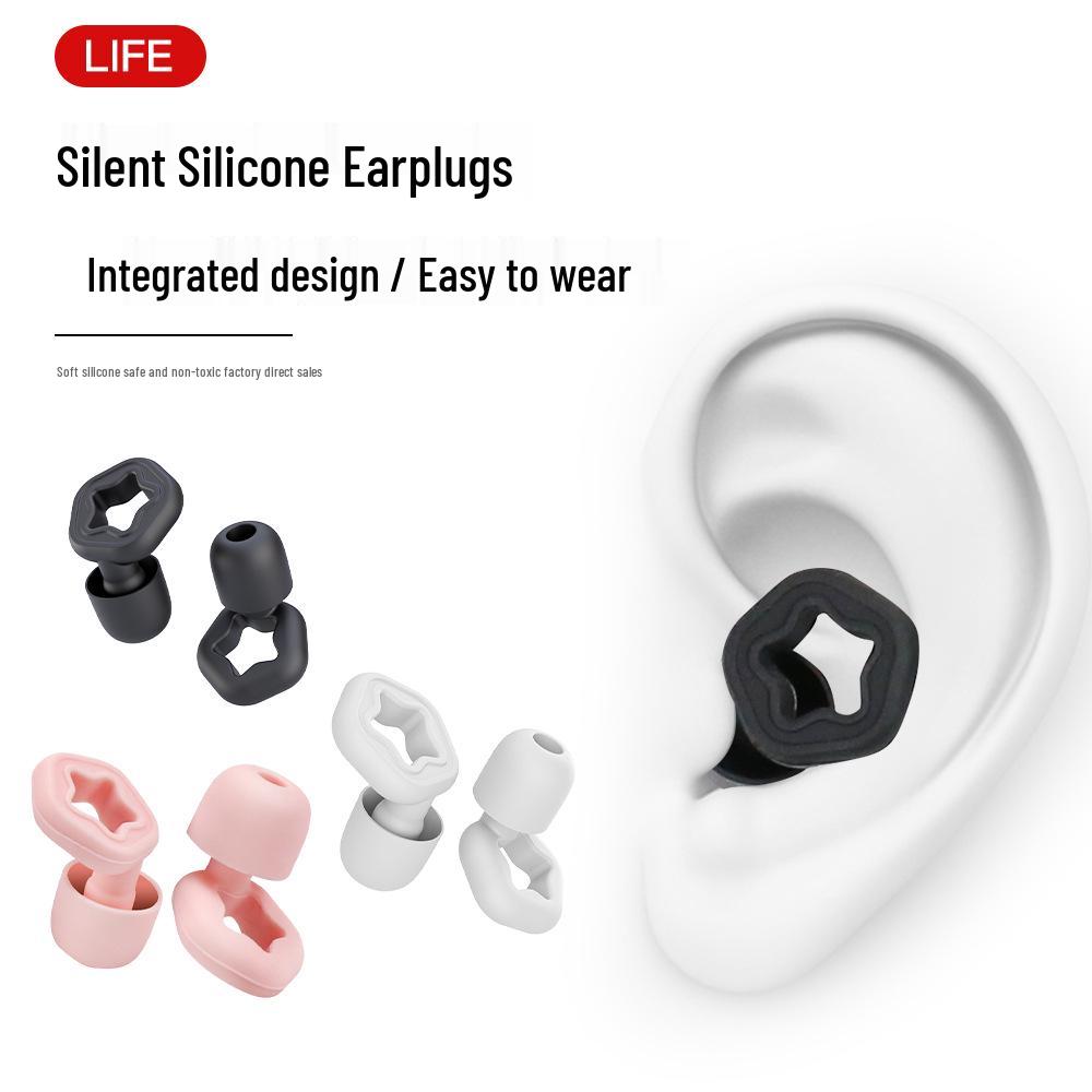 Multi-Size Noise Cancelling Silicone Earplugs Set for Swimming & Sleeping (S/M/L)