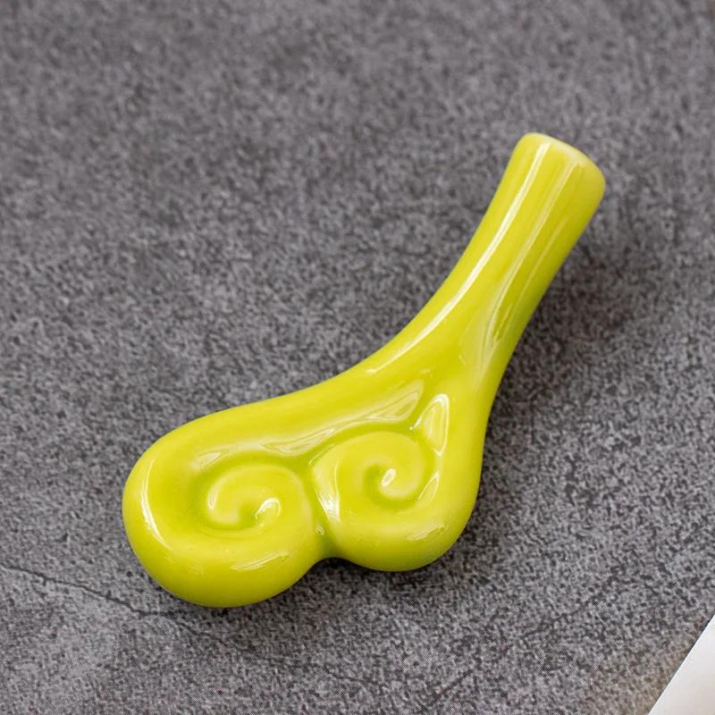 Ceramic Chopstick Holder Japanese Chopsticks Rest Vegetable Fruits Shape Fork Shelf Stand Kitchen Tableware Dining Table Decor