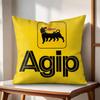 Cool AAgip Logo Cushion Cover Natural Linen Organic Fabric DoubleSided Printing Couch Pillow Covers Home Decor
