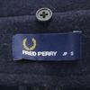 Fred Perry Wool Blend Stainless Collar Coat S Navy Blue Women Used