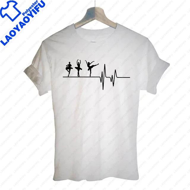 Ballet Dancer Harajuku T Shirt Funny Tshirt Unisex Clothing Casual Tops Tees Female Tshirt Harajuku Cute Casual Lady