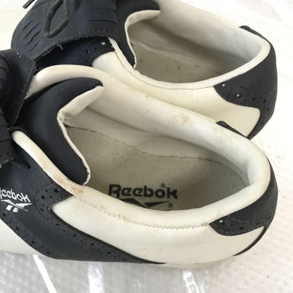 Reebok Çelik Çivili Golf Ayakkabıları Beyaz Lacivert 23cm US6 Nadir Vintage(KULLANILMIŞ)