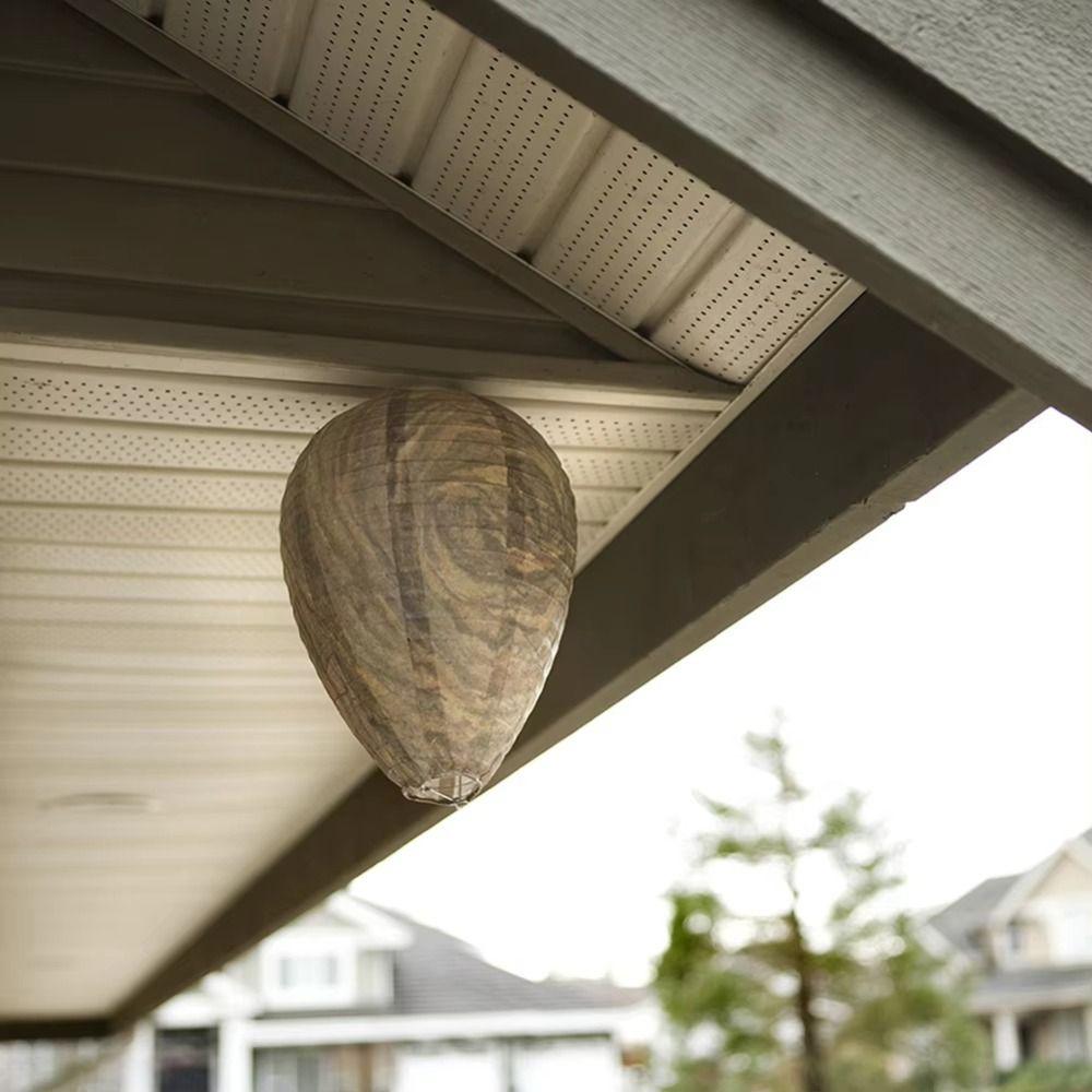 Waterproof Wasp Nest Decoy Reusable Artificial Beehive Natural Repellent Fake Wasp Nest Outdoor