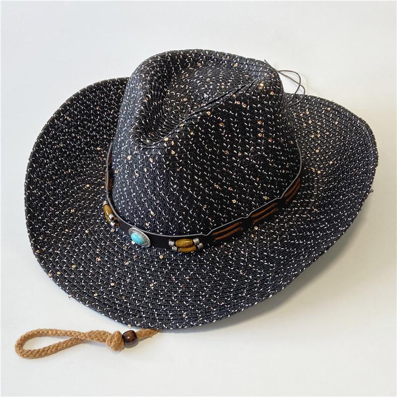 New western cowboy hats for men and women can take summer vacation travel sunscreen sun hat retro sun hat knight hat