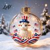 Festive Party Decorations Glowing Christmas Story Ornament Light‑Up Mini Holiday Scene Hanging Ball with Warm Tree Ornaments LED Light Clear