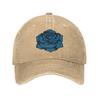 Summer Ado Blue Rose Baseball Cap Sun-Proof Custom DIY Washed Trucker Hat Men Adult Street Style Sport Baseball Caps Casual