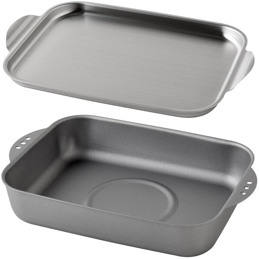 ERNEST in Square Pasta Frying Pan with Frying Gratin Dish Pasta Perfect for a Brand Favorited by Major [Made Japan] Lid, Pan, "One-Pan Pan" -