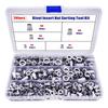 205pcs Aluminum Rivet Nut Set, Knurled Flat Head Threaded Insert Nuts, Right Hand Thread, Unthreaded, for Sheet Metal, Furniture, Automotive