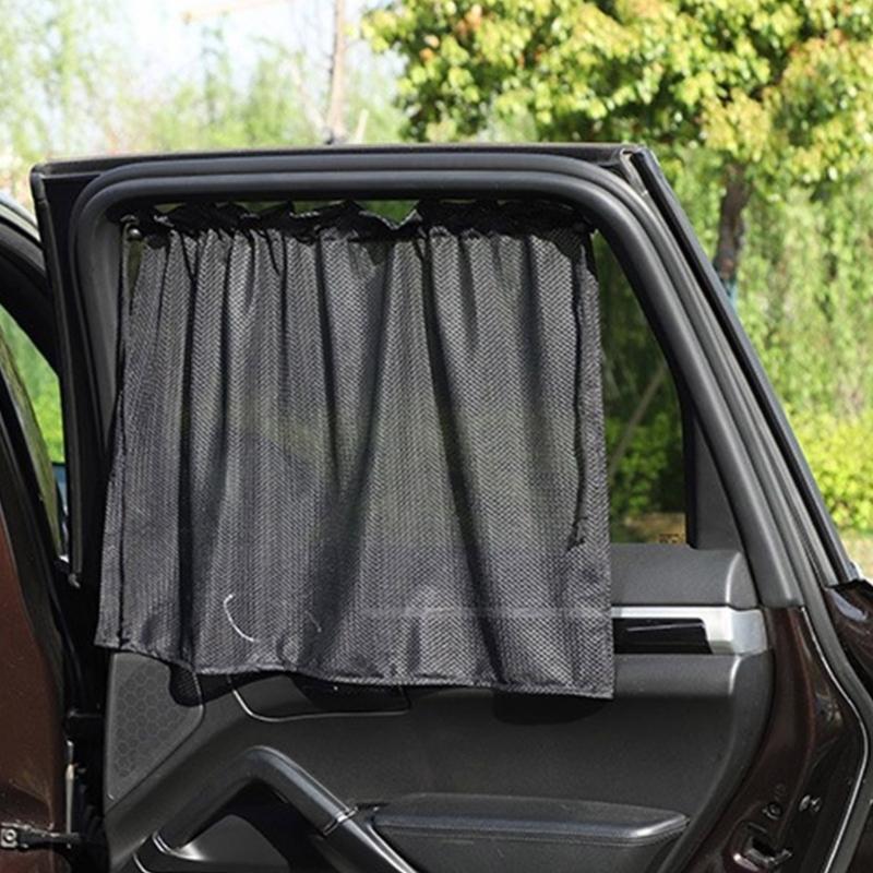 Heat Resistant Breathable Auto Sunshades Curtains Shield From Sunlight for Window Keep Vehicle Interior Cool and Private