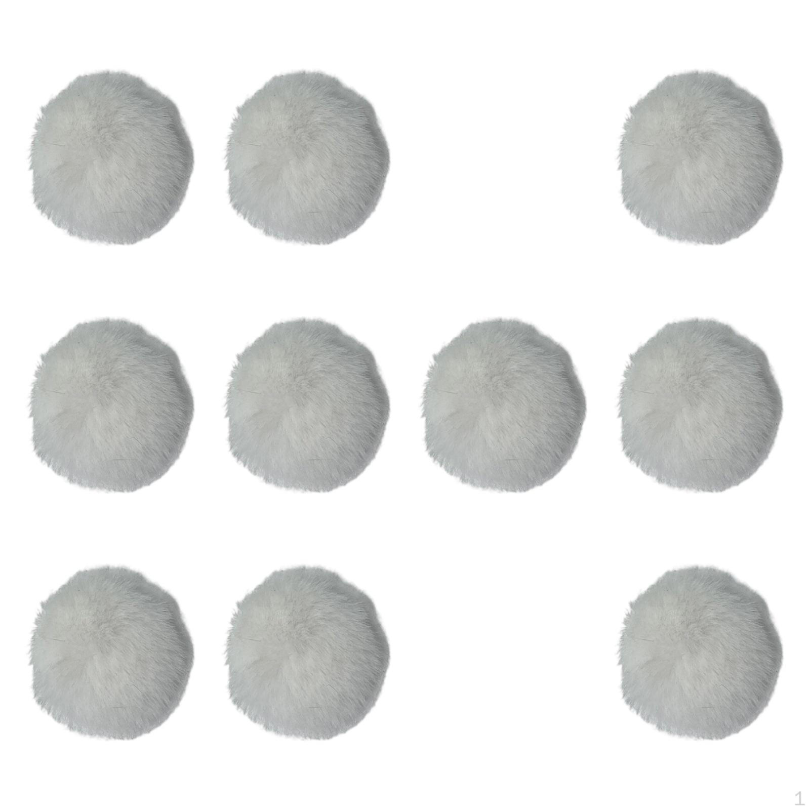 

10 шт. пушистый микрофон ветрозащитный лацкан шумоподавляющий портативный мини белый