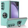 Ultra Thin Matte Hard PC Folding Phone Case for Samsung Galaxy Z Fold 7 6 5 4 3 360 Rotating Ring Holder Cover